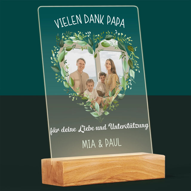 Foto Und Unterschrift: Vielen Dank Papa - Druck Auf Acrylglas