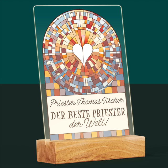 Name Und Unterschrift: Der Beste Priester Der Welt - Druck Auf Acrylglas