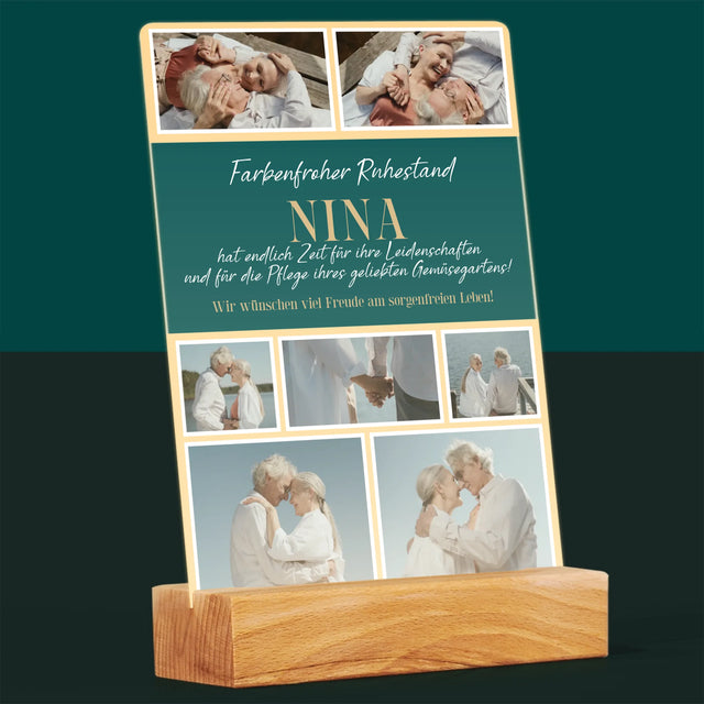 Fotocollage: Farbenfroher Ruhestand - Druck Auf Acrylglas