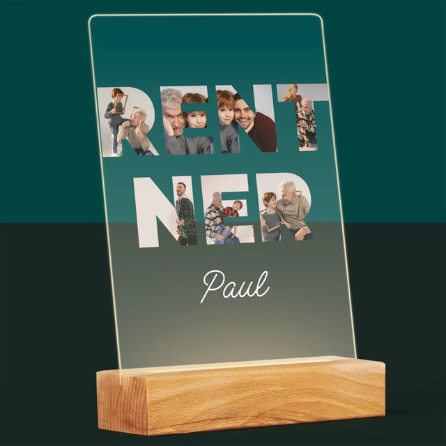 Buchstaben-Collage: Rentner - Druck Auf Acrylglas