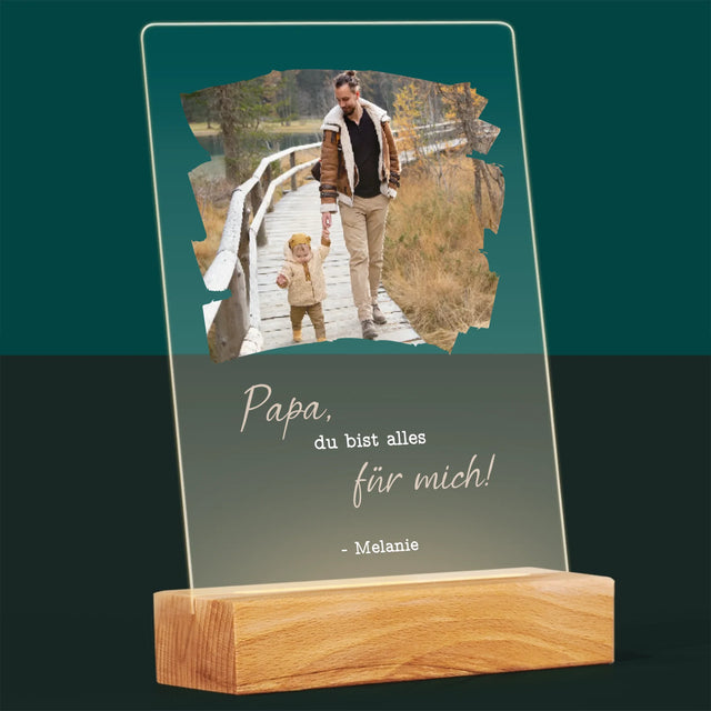 Foto Und Unterschrift: Glückwunschkarte Für Papa - Druck Auf Acrylglas