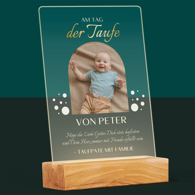 Foto Und Unterschrift: Sakrament Der Taufe - Druck Auf Acrylglas