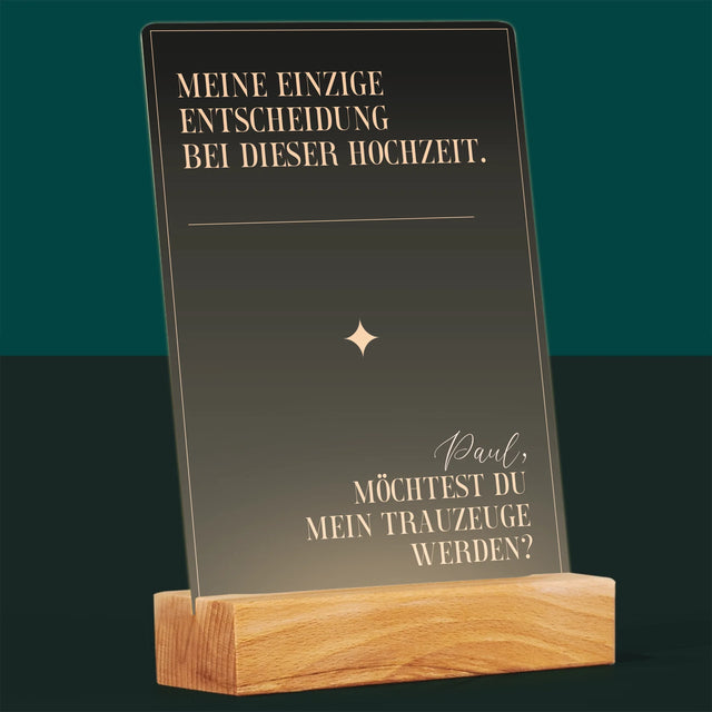 Name Und Unterschrift: Meine Einzige Entscheidung - Druck Auf Acrylglas