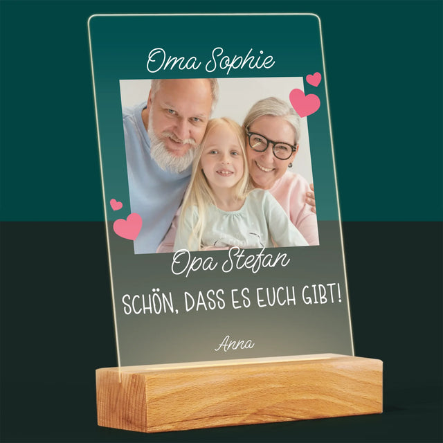 Foto Und Unterschrift: Schön, Dass Es Euch Gibt - Druck Auf Acrylglas