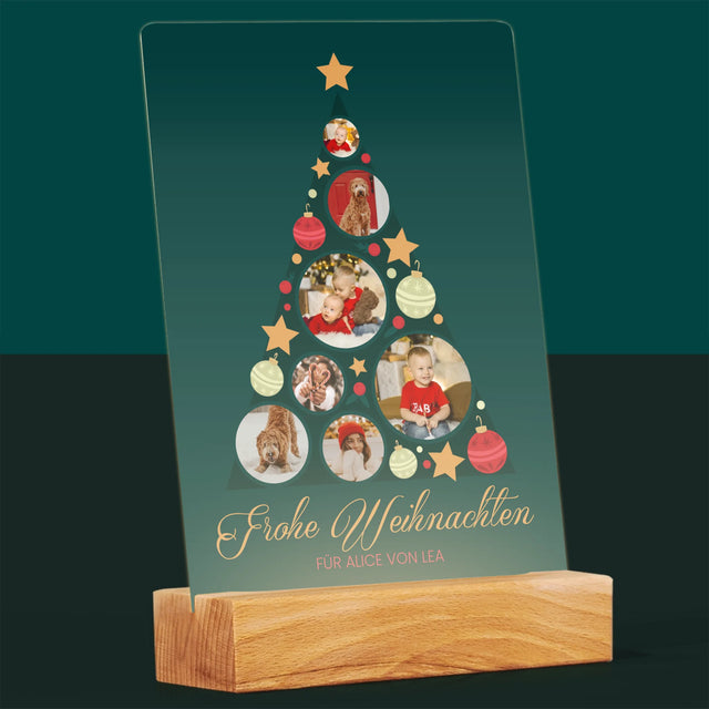 Fotocollage: Weihnachtsbaum Weihnachtskugeln - Druck Auf Acrylglas