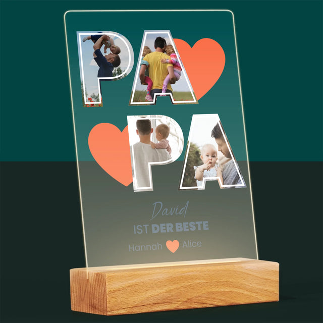 Fotocollage: Papa Ist Der Beste - Druck Auf Acrylglas