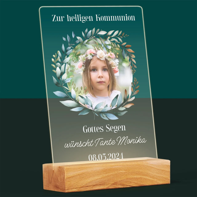 Foto Und Unterschrift: Zur Heiligen Kommunion - Druck Auf Acrylglas