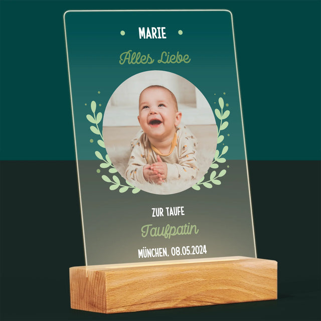 Foto Und Unterschrift: Zur Taufe - Druck Auf Acrylglas