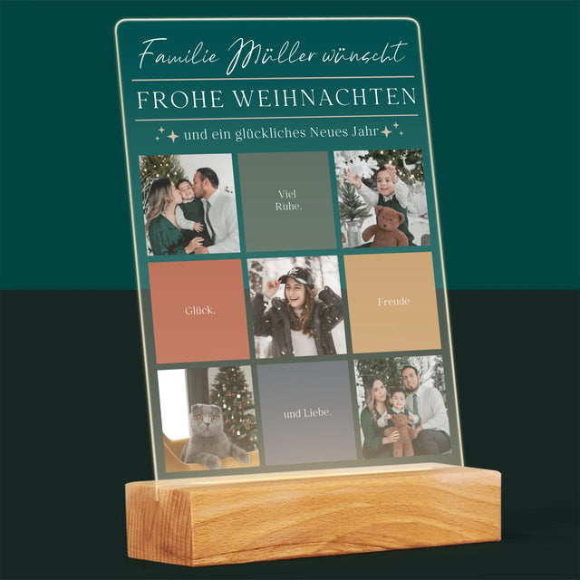 Fotocollage: Frohe Weihnachten Glückwünsche - Druck Auf Acrylglas