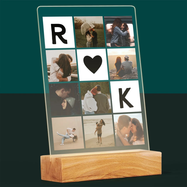 Fotocollage: Liebesmonogramme Mit Fotos - Druck Auf Acrylglas