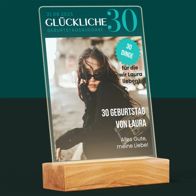 Magazin-Cover: Glückliche 30 - Druck Auf Acrylglas