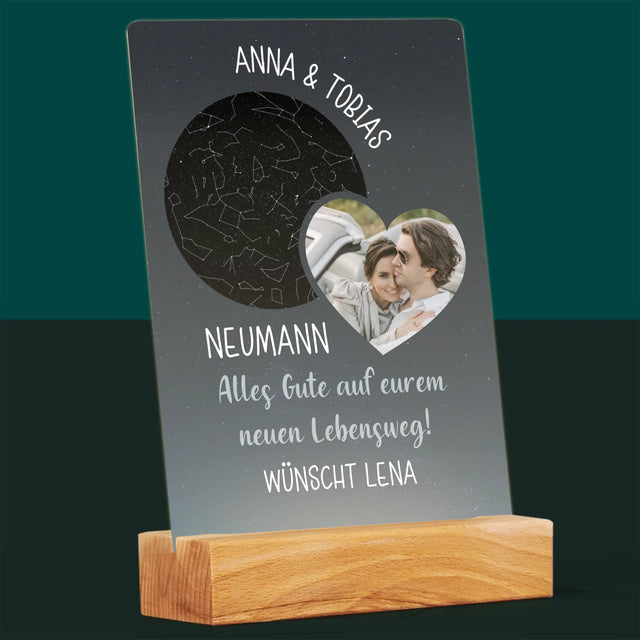 Sternkarte: Neuer Lebensweg Hochzeit - Druck Auf Acrylglas