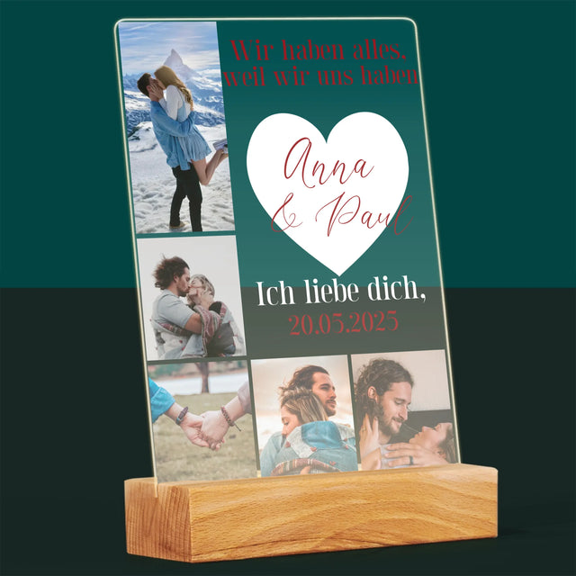 Fotocollage: Wir Haben Alles, Weil Wir Uns Haben - Druck Auf Acrylglas