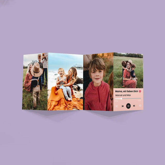 Foto Und Unterschrift: Mama, Wir Lieben Dich - Fotos, Harmonikaartig Gefaltet