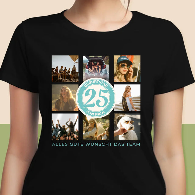 Fotocollage: 25 Geburtstag - T-Shirt Für Damen