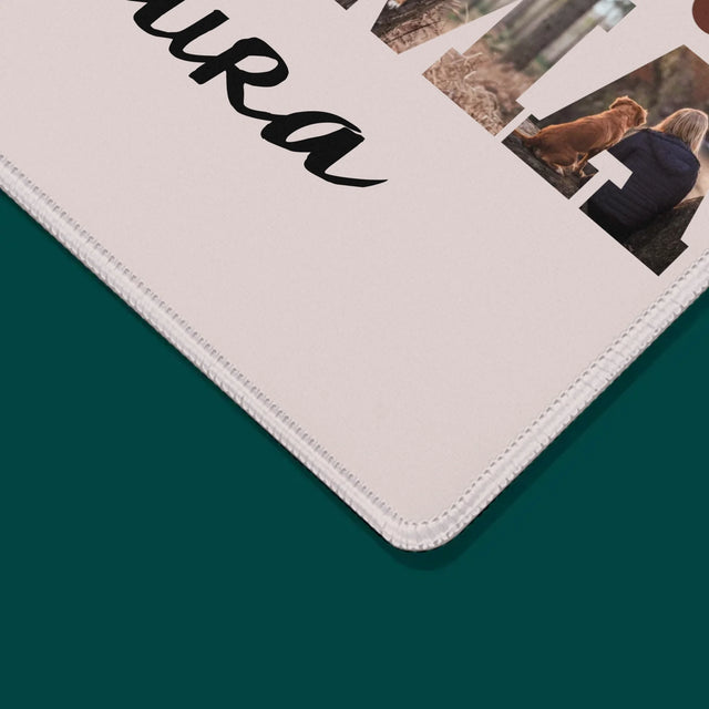 Buchstaben-Collage: Hundemama Aus Deinen Fotos - Mauspad