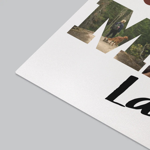 Buchstaben-Collage: Hundemama Aus Deinen Fotos - Schreibtischunterlage
