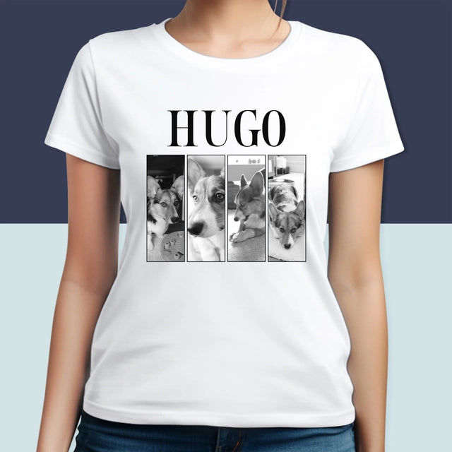 Fotocollage: Bootleg Klassiker Mit Haustier - T-Shirt Für Damen