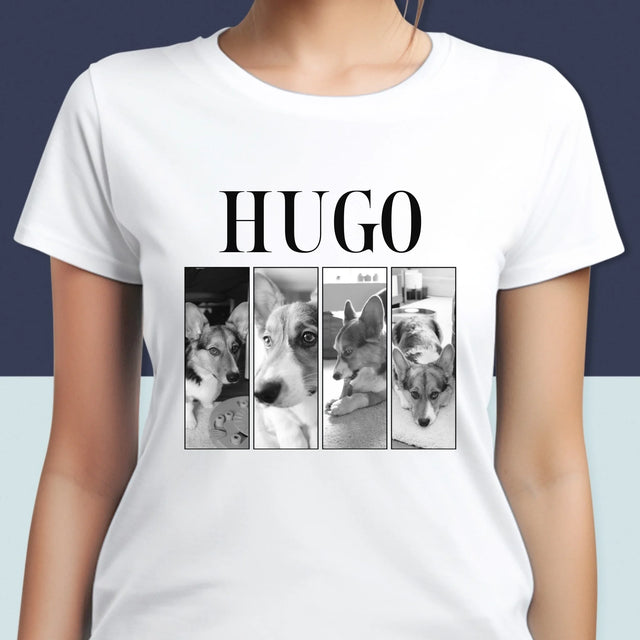 Fotocollage: Bootleg Klassiker Mit Haustier - T-Shirt Für Damen