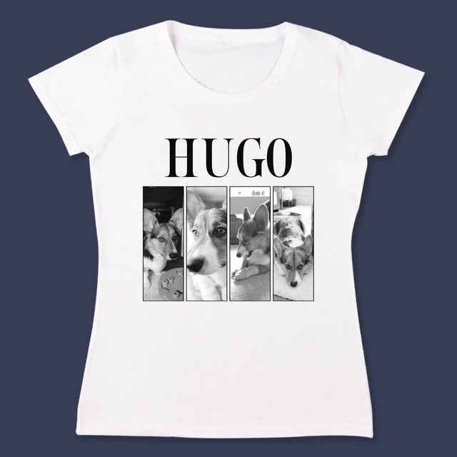 Fotocollage: Bootleg Klassiker Mit Haustier - T-Shirt Für Damen