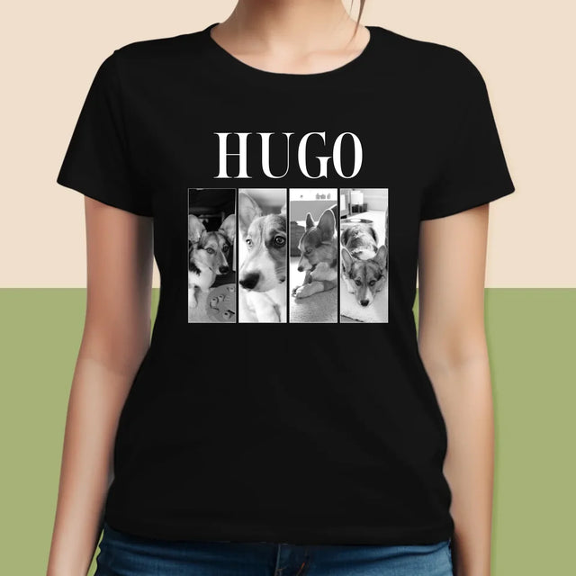 Fotocollage: Bootleg Klassiker Mit Haustier - T-Shirt Für Damen