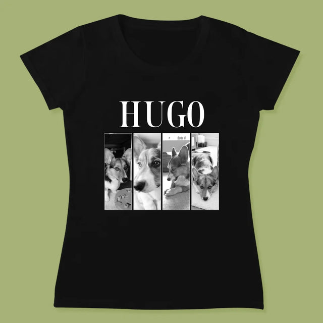 Fotocollage: Bootleg Klassiker Mit Haustier - T-Shirt Für Damen