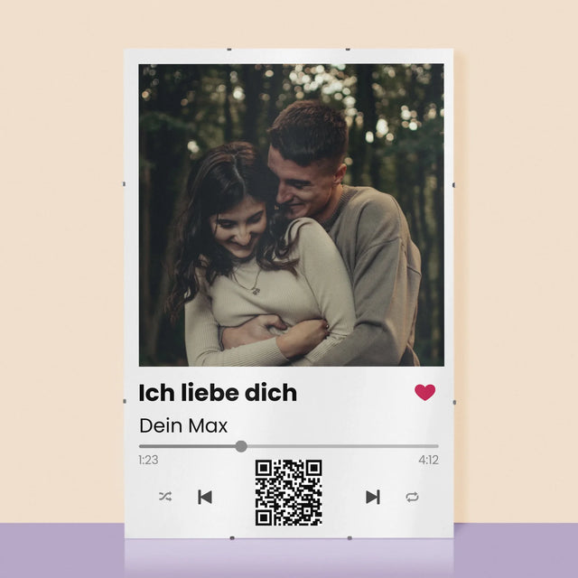 Foto Und Unterschrift: Spotify Mit Qr-Code - Poster