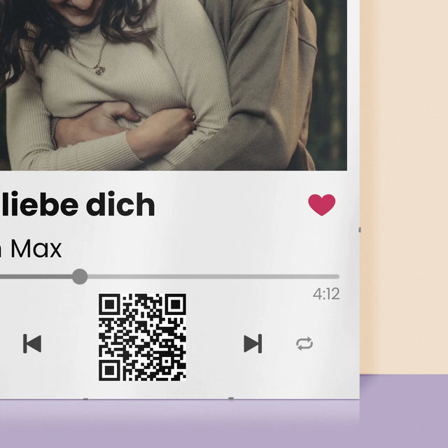 Foto Und Unterschrift: Spotify Mit Qr-Code - Poster