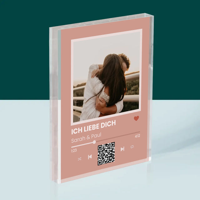 Foto Und Unterschrift: Dein Lied Mit Code - Druck Auf Acrylglas