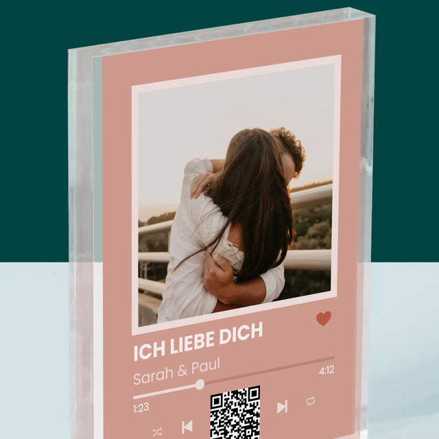 Foto Und Unterschrift: Dein Lied Mit Code - Druck Auf Acrylglas