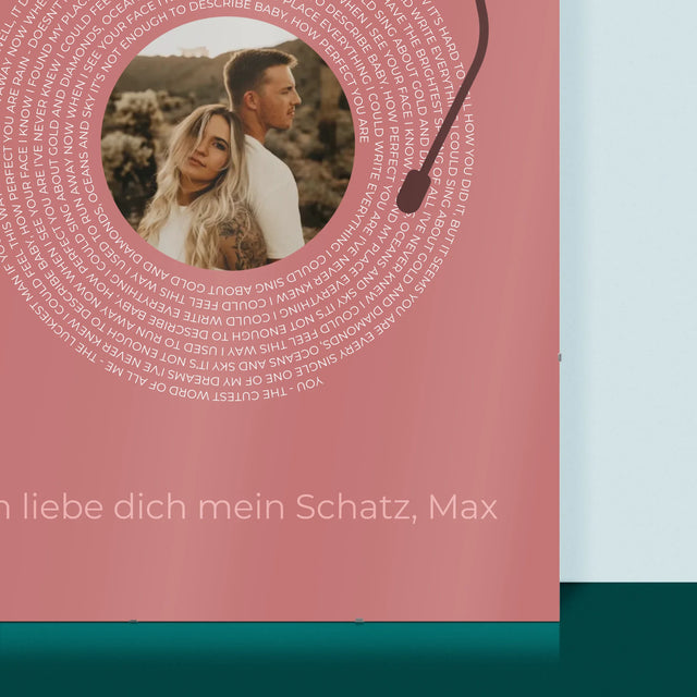 Foto Und Unterschrift: Unser Lied Schallplatte - Poster