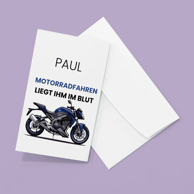 Fotocollage: Motorradfahren Liegt Ihm Im Blut - Fotos, Harmonikaartig Gefaltet