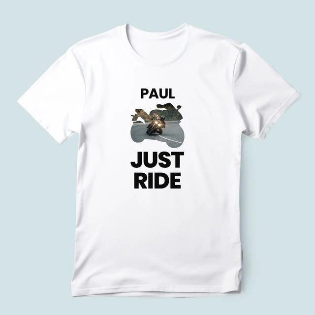 Form-Collage: Just Ride - T-Shirt Für Herren