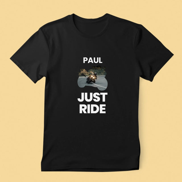 Form-Collage: Just Ride - T-Shirt Für Herren