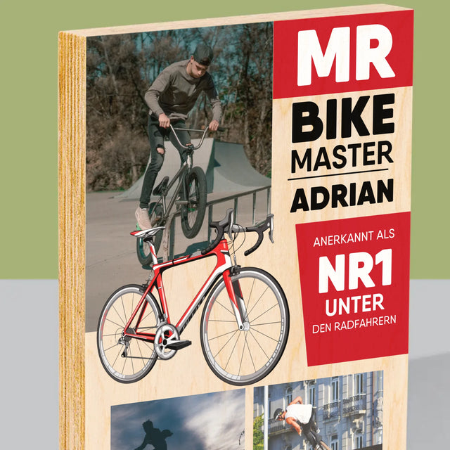 Magazin-Cover: Mr Bike Master - Druck Auf Holz