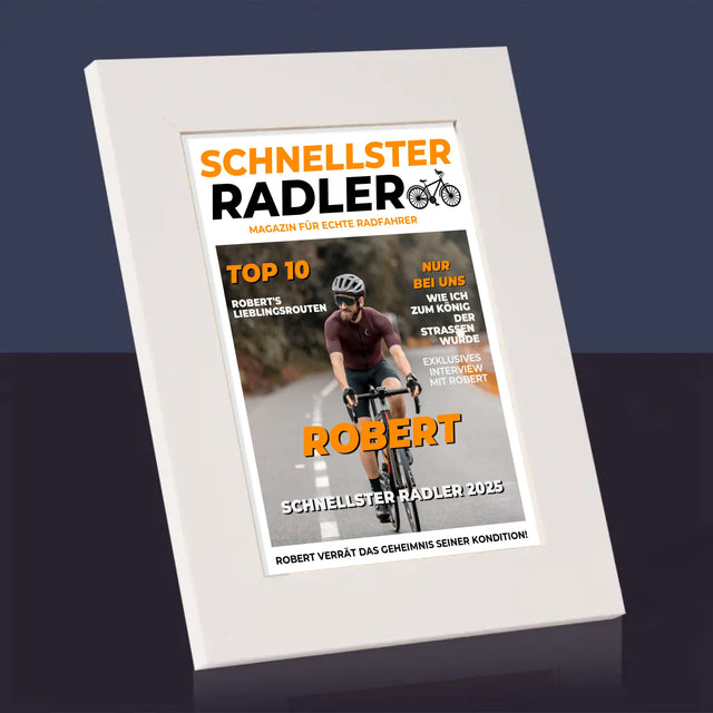Magazin-Cover: Der Schnellste Radler - Bilderrahmen