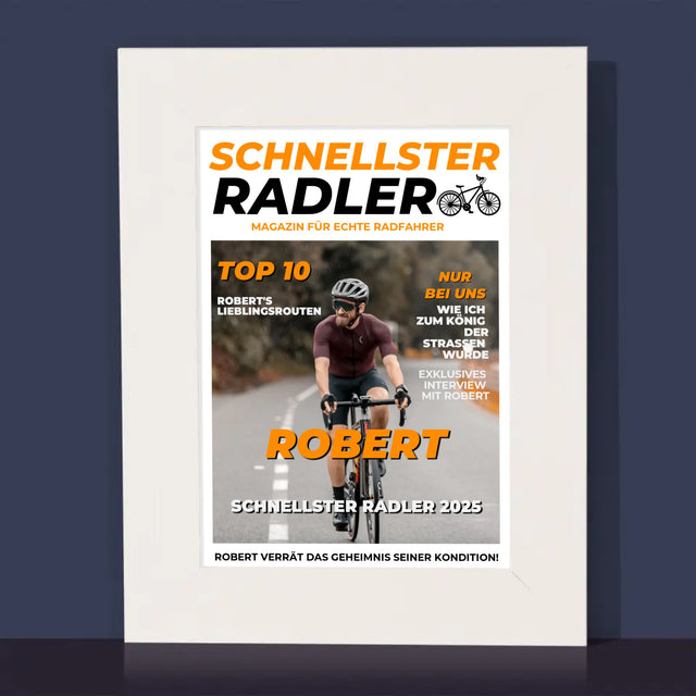 Magazin-Cover: Der Schnellste Radler - Bilderrahmen
