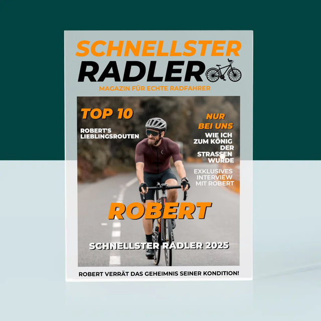 Magazin-Cover: Der Schnellste Radler - Druck Auf Acrylglas