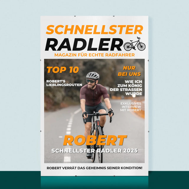 Magazin-Cover: Der Schnellste Radler - Poster