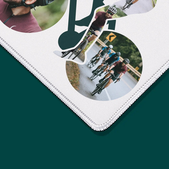 Form-Collage: Das Leben Ist Besser Auf Dem Fahrrad - Mauspad