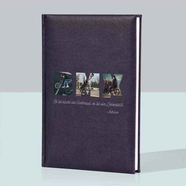 Buchstaben-Collage: Bmx - Notizbuch