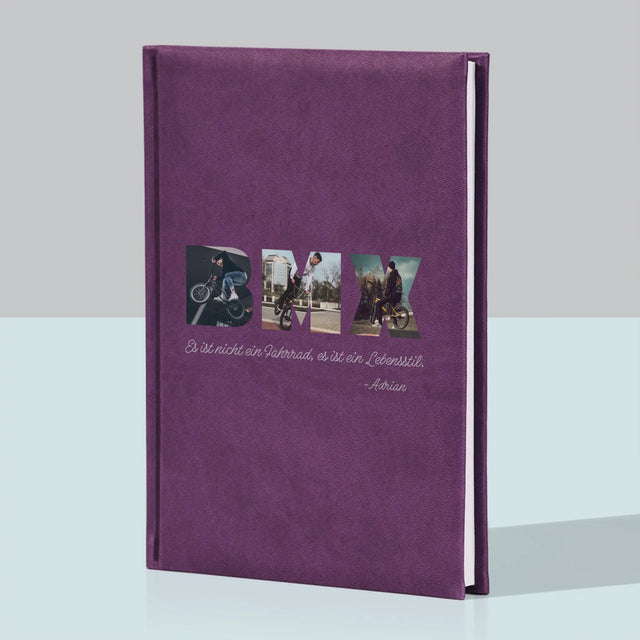 Buchstaben-Collage: Bmx - Notizbuch