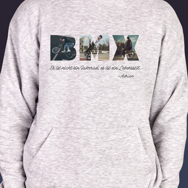 Buchstaben-Collage: Bmx - Kapuzenpullover Für Herren