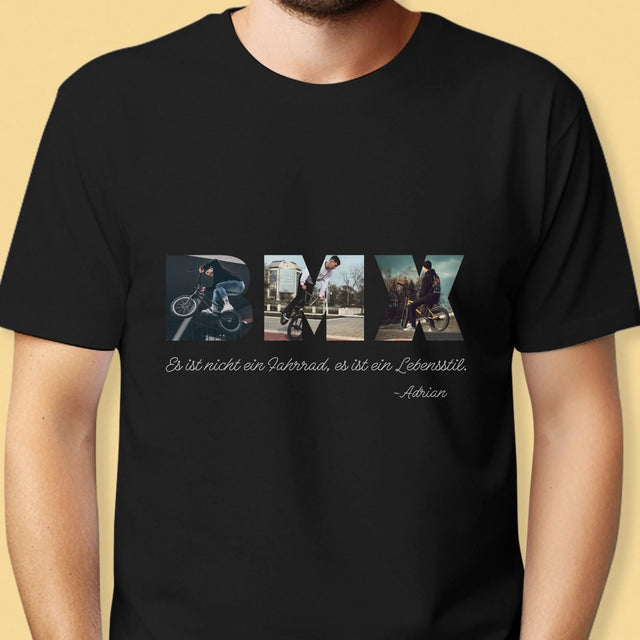 Buchstaben-Collage: Bmx - T-Shirt Für Herren
