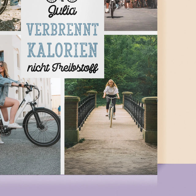 Fotocollage: Verbrennt Kalorien, Nicht Treibstoff - Poster