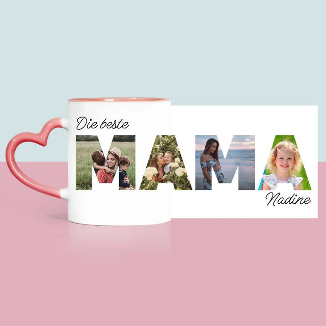 Buchstaben-Collage: Mama - Tasse