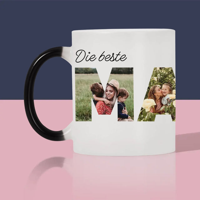 Buchstaben-Collage: Mama - Tasse