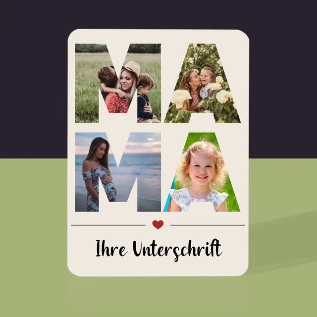 Buchstaben-Collage: Mama - Spielkarten