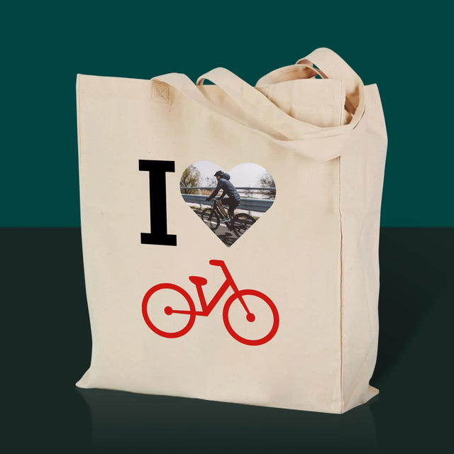 Foto: I Love Rower – bedruckte Canvas-Tasche | DE