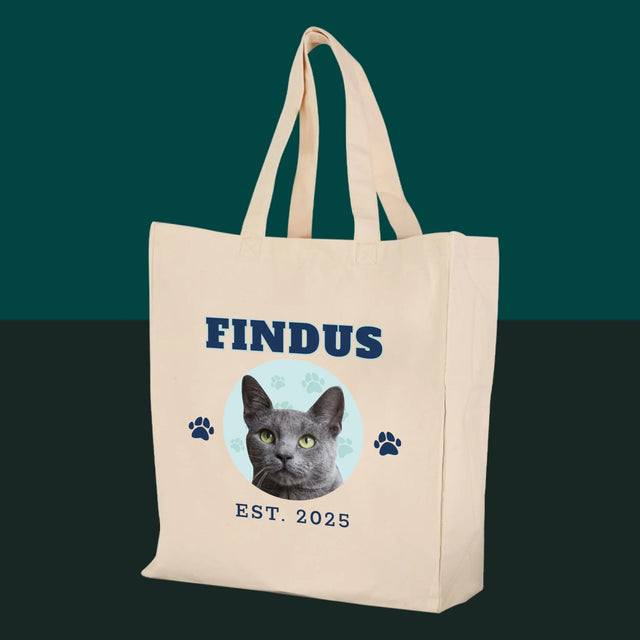 Dein Charakter: Deine Katze Varsity – bedruckte Canvas-Tasche | DE